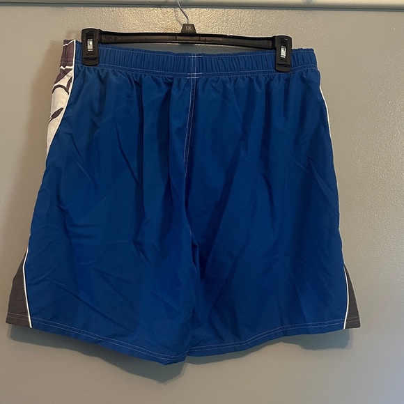 Stylish Blue and Gray Men's Swim Trunks - Picture 5 of 8